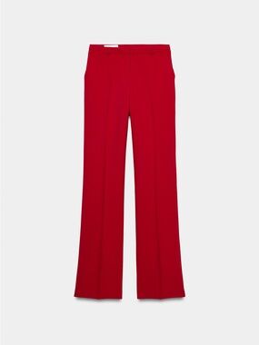 Women’s Tailored Red Straight-Leg Pants